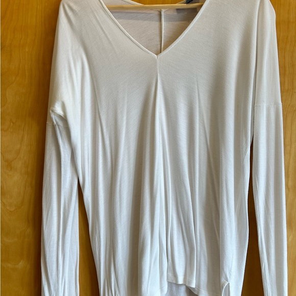 Long sleeve Vince oversized white swing t-shirt - Picture 4 of 4